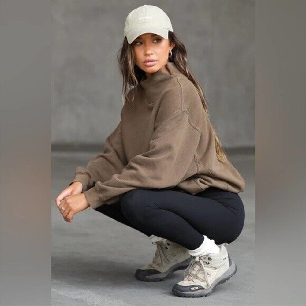 Joah Brown Cozy Brown Cowl Neck Sweater